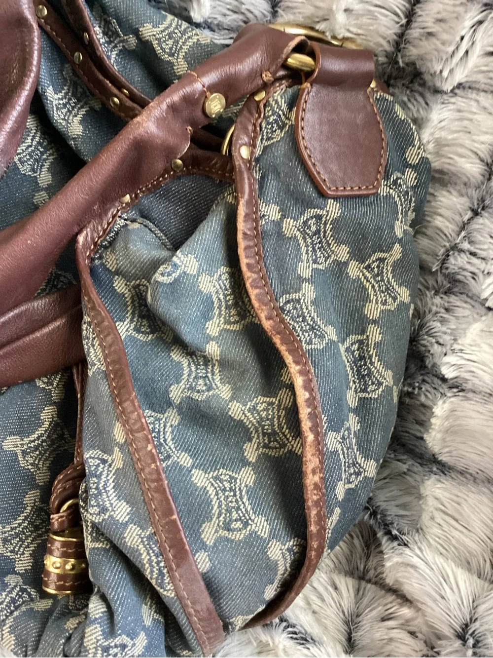 Celine Macadam Denim Bittersweet Hobo good/fair - Picture 3 of 9